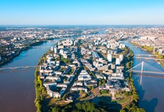 Vista da cidade de Nantes