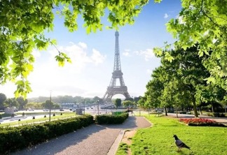 Paisagem de área verde em Paris