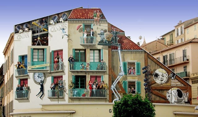 Pinturas Les Murs Peints nos prédios de Cannes