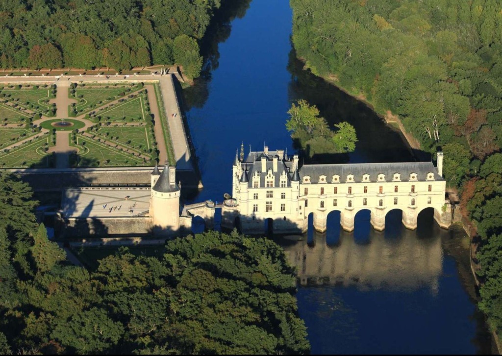 Vista aérea do Castelo de Chenonceau
