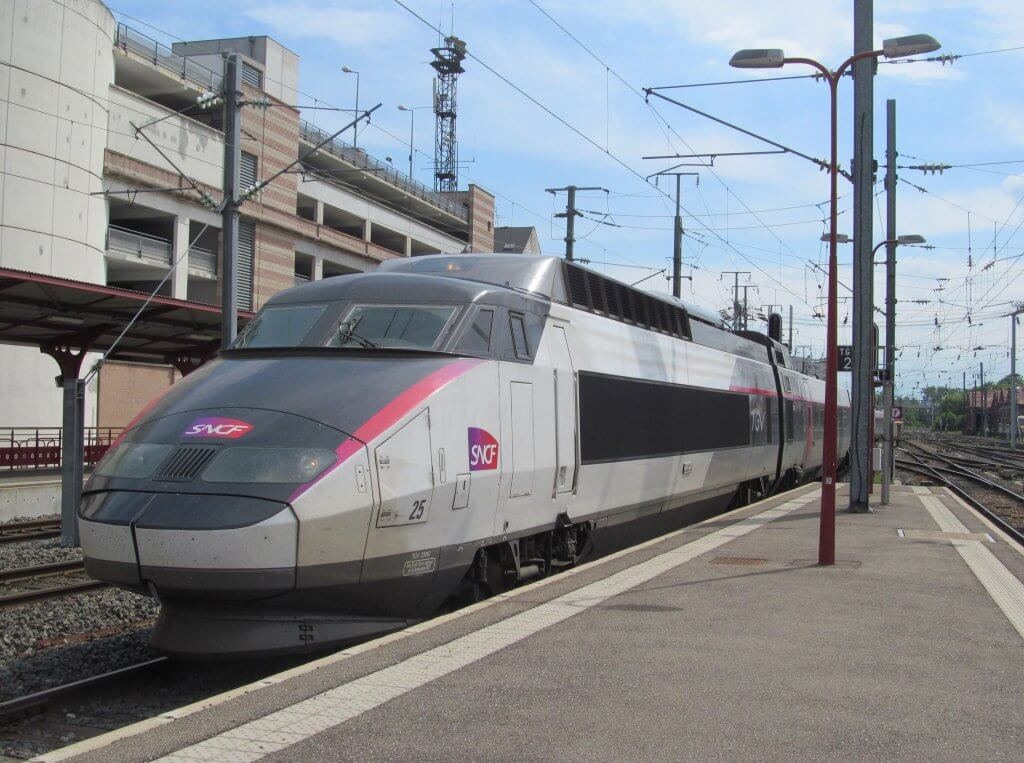 Trajeto de trem na França
