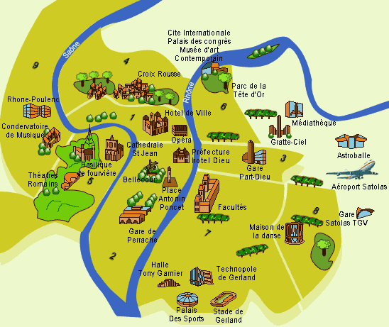 Mapa de Lyon
