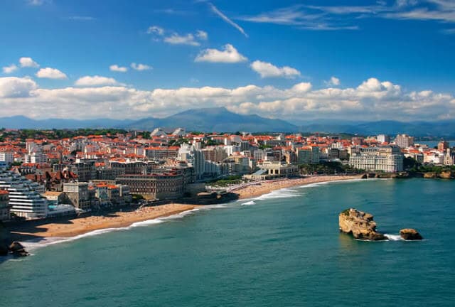 Vista da cidade de Biarritz
