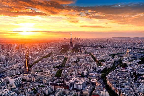 Vista da torre Montparnasse em Paris