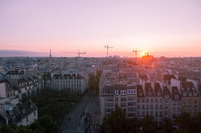 Vista de Paris do Centro Georges Pompidou