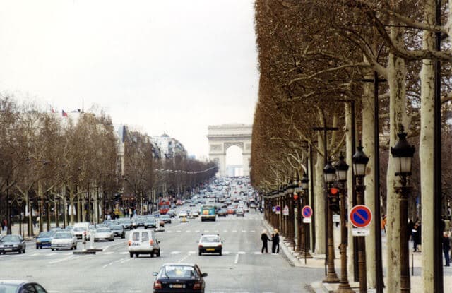 Champs Elysee no inverno em Paris