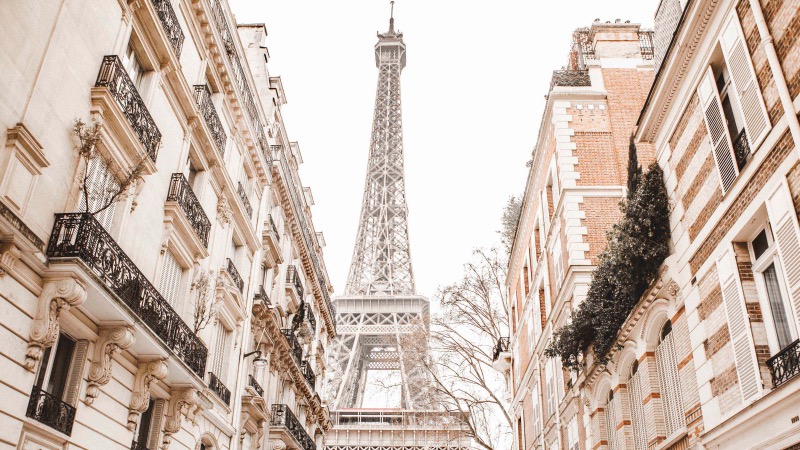 Paisagem de Paris no inverno
