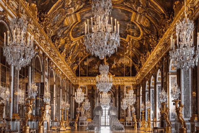Galeria dos Espelhos no Palácio de Versalhes