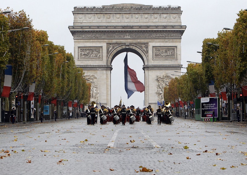 Comemoração de armistício em Paris