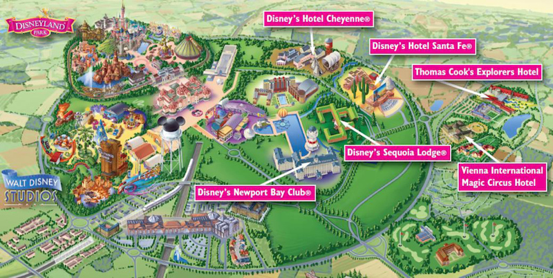 Mapa do Complexo Disneyland Paris
