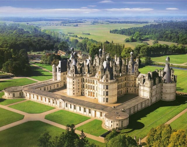 Castelo Chambord no Vale do Loire na França