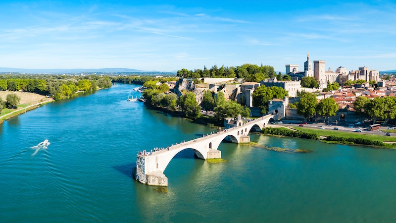 Vista da Ponte Saint-Bénézet em Avignon
