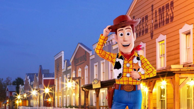 Woody no Disney Hotel Cheyenne em Paris