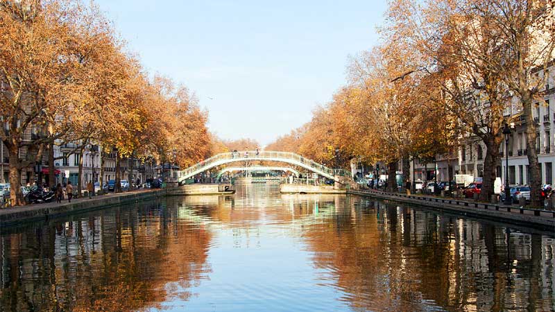 Canal Saint Martin em Paris