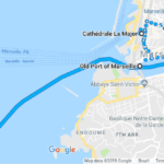 Mapa do primeiro dia em Marselha