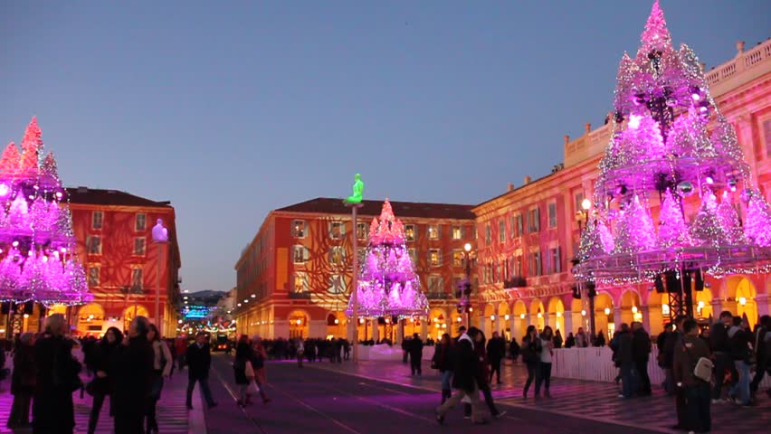 Mercado de Natal na Praça Massena em Nice