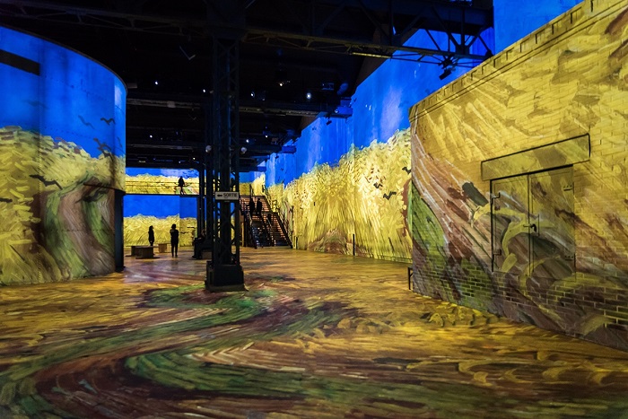 Pinturas de Van Gogh na exposição interativa
