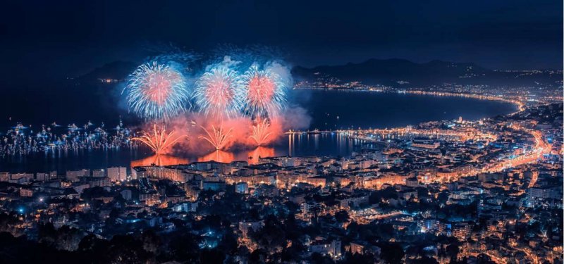Fogos de artifício em Cannes